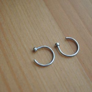 Snug Fit Nose Ring Hoops Surgical Steel 20G